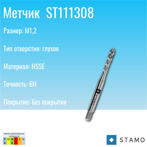 {{photo.Alt || photo.Description || 'Метчик STAMO М1,2 ST111308'}}